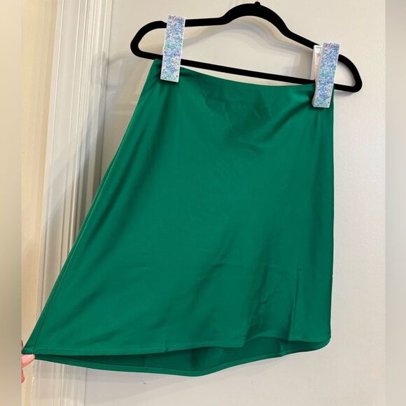 J Crew Satin Mini Bias Slip Skirt - Kelly Green - Picture 3 of 3